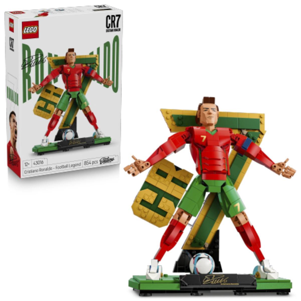 LEGO 43016 Cristiano Ronaldo – Piłkarska legenda Scuderia Ferrari HP | zestaw kolekcjonerski LEGO F1 / Football