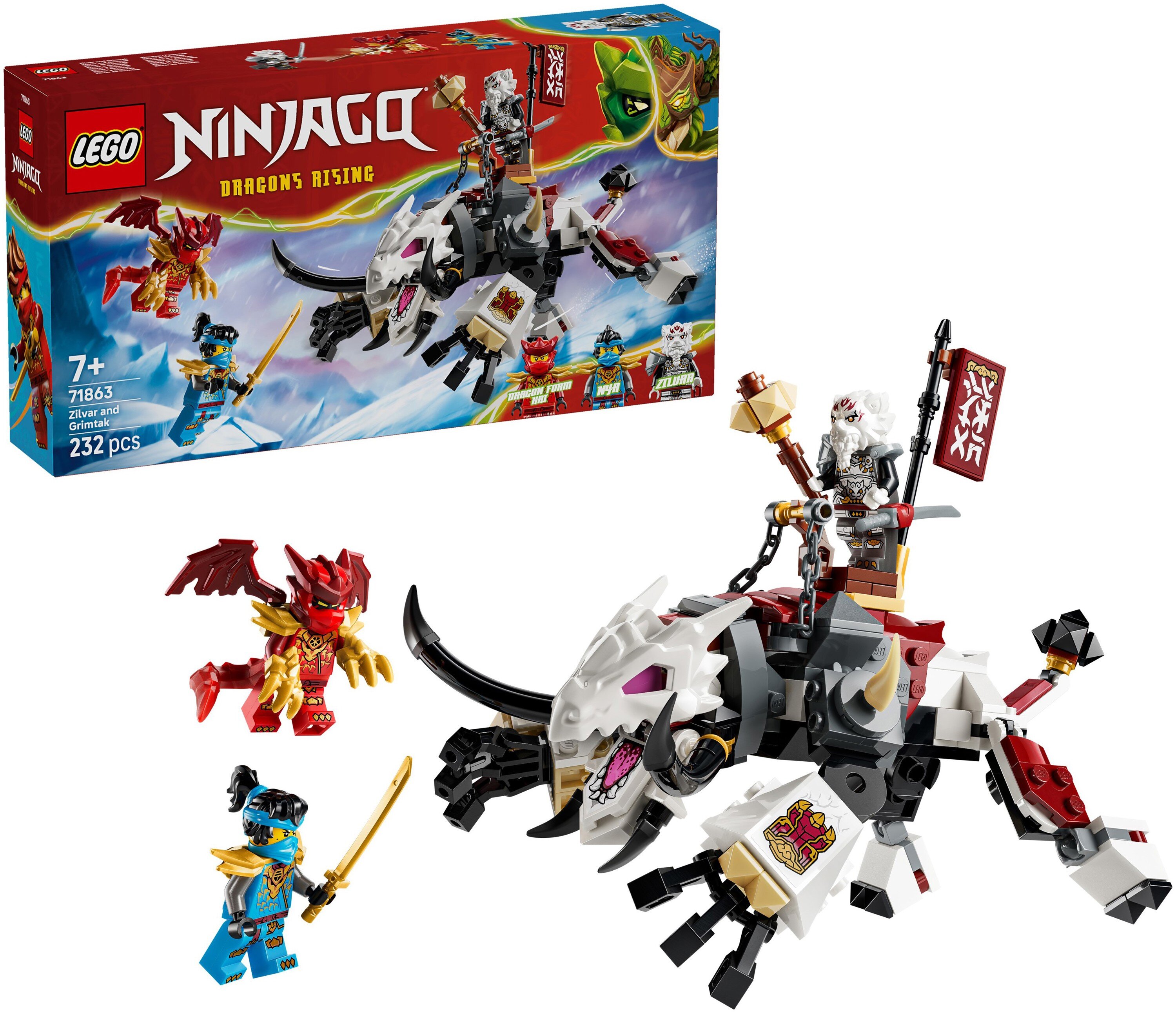 LEGO 71863 NINJAGO – Zilvar i smocza bestia Grimtak | zestaw kolekcjonerski LEGO NINJAGO