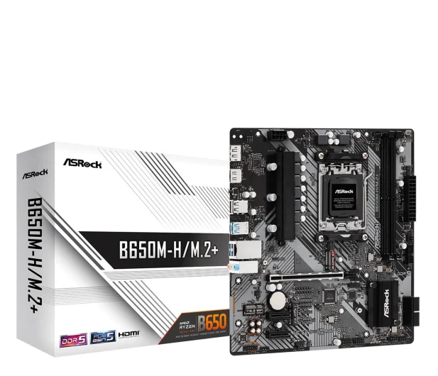 ASRock B650M-H/M.2+ – płyta główna AM5 DDR5 mATX | AMD Ryzen 7000, 8000 i 9000