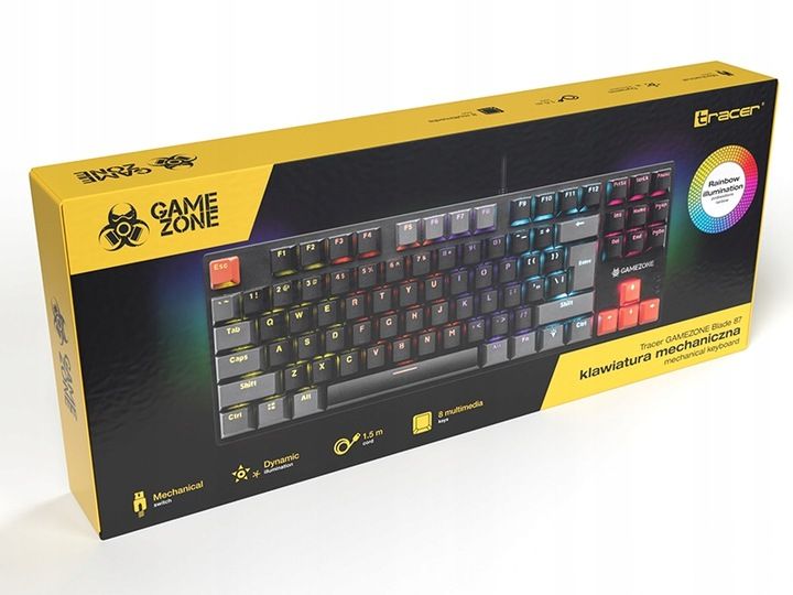 Klawiatura mechaniczna Tracer Gamezone Blade 87 RGB | Klawiatura dla gracza TKL