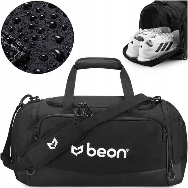 Wodoodporna torba motocyklowa Beon 40L czarna | Sakwa na motocykl rower SUP