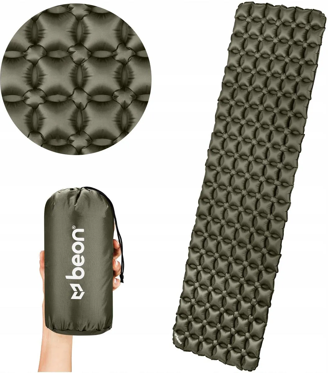 Mata kempingowa dmuchana Beon Venturo One 195x58 cm | Karimata materac trekkingowy